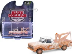 1973 Ford F-100 Tow Truck White (Weathered) "Blue Collar Collection" Series 14 1/64 Diecast Model Car by Greenlight