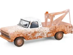 1973 Ford F-100 Tow Truck White (Weathered) "Blue Collar Collection" Series 14 1/64 Diecast Model Car by Greenlight