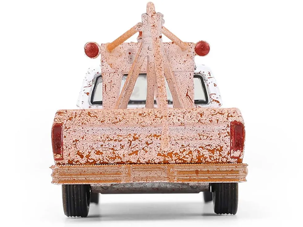 1973 Ford F-100 Tow Truck White (Weathered) "Blue Collar Collection" Series 14 1/64 Diecast Model Car by Greenlight