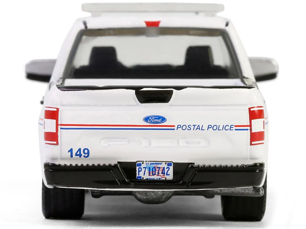 2020 Ford F-150 XL Pickup Truck "United States Postal Service (USPS) Postal Police" White with Red and Blue Stripes "Hobby Exclusive" Series 1/64 Diecast Model Car by Greenlight