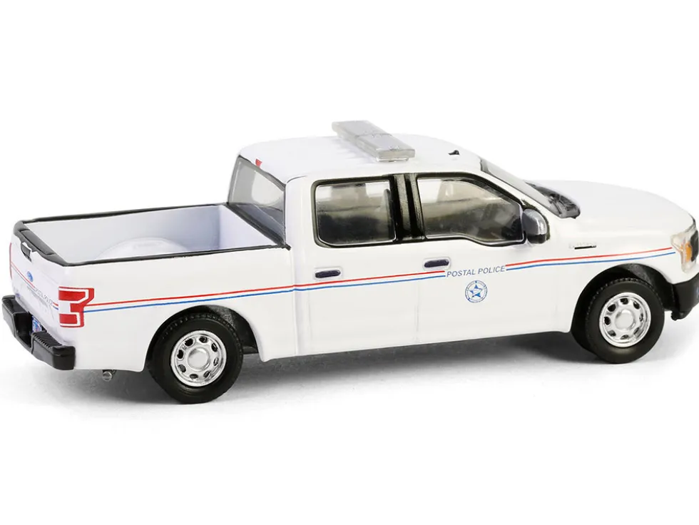 2020 Ford F-150 XL Pickup Truck "United States Postal Service (USPS) Postal Police" White with Red and Blue Stripes "Hobby Exclusive" Series 1/64 Diecast Model Car by Greenlight