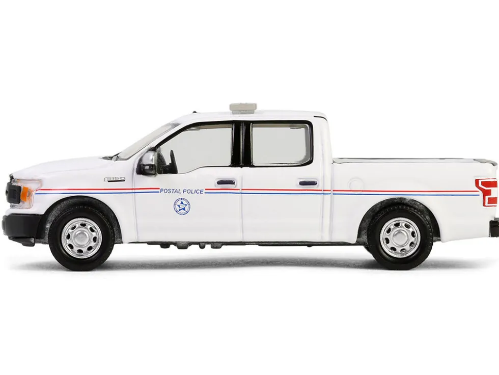 2020 Ford F-150 XL Pickup Truck "United States Postal Service (USPS) Postal Police" White with Red and Blue Stripes "Hobby Exclusive" Series 1/64 Diecast Model Car by Greenlight