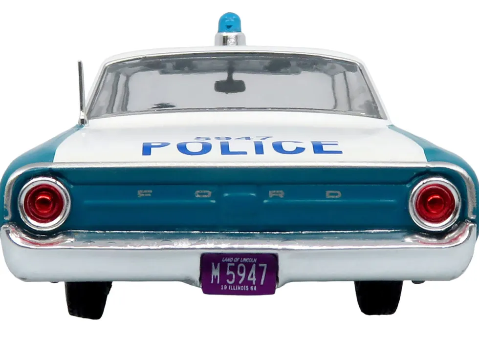 1964 Ford Galaxie 500 Police Car "Chicago Police Department" Blue and White "Five0" Series Limited Edition to 504 pieces Worldwide 1/43 Diecast Model by Iconic Replicas