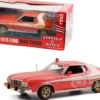 1976 Ford Gran Torino Red White Stripe Weathered Version Starsky and Hutch 1975 1979 TV Series 1/24 Diecast Model Car Greenlight 84121