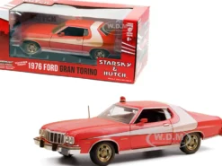 1976 Ford Gran Torino Red White Stripe Weathered Version Starsky and Hutch 1975 1979 TV Series 1/24 Diecast Model Car Greenlight 84121