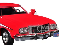 1976 Ford Gran Torino Red with White Graphics "Hollywood Greatest Hits" Series 1/24 Diecast Model Car by Greenlight