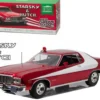 1976 Ford Gran Torino "Starsky and Hutch" Red Chrome Edition (TV Series 1975-79) 1/18 Diecast Model Car Greenlight 19023