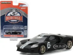 2017 Ford GT Black #2 Tribute to 1966 Ford GT40 MK II #2 Racing Heritage Series 1 1/64 Diecast Model Car Greenlight 13200 A