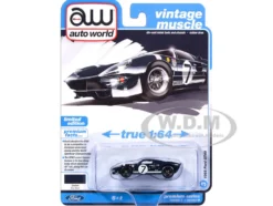 1965 Ford GT40 #7 Blue Black with White Stripes 