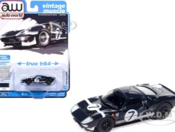 1965 Ford GT40 #7 Blue Black with White Stripes 