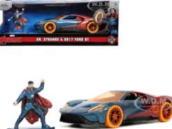 2017 Ford GT Doctor Strange Diecast Figurine Avengers Marvel Series Hollywood Rides 1/32 Diecast Model Car Jada 33360
