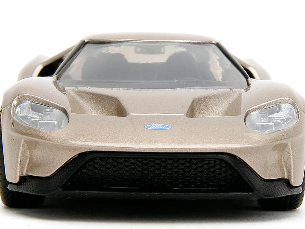 2017 Ford GT Gold Metallic with White Accents Pink Slips Series 1/32 Diecast Model Car Jada 34662