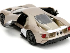 2017 Ford GT Gold Metallic with White Accents Pink Slips Series 1/32 Diecast Model Car Jada 34662
