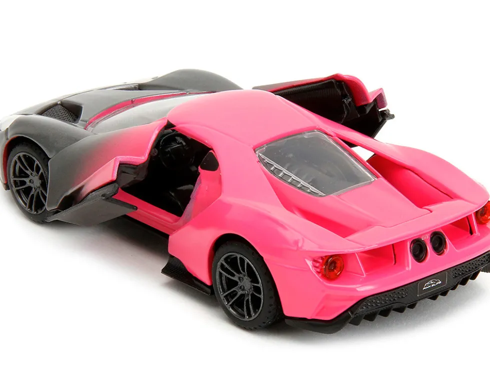 2017 Ford GT Gray Metallic and Pink Gradient Pink Slips Series 1/32 Diecast Model Car Jada 34851