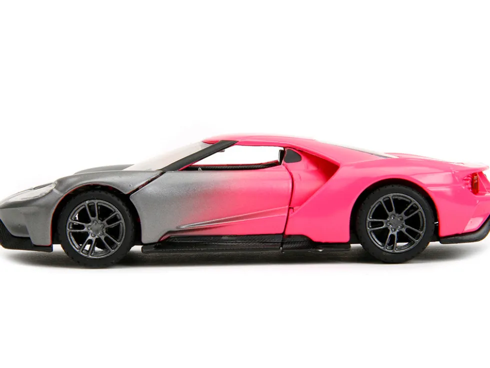 2017 Ford GT Gray Metallic and Pink Gradient Pink Slips Series 1/32 Diecast Model Car Jada 34851