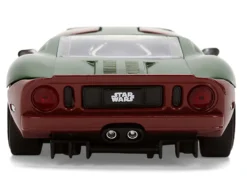 2005 Ford GT Green (Weathered) with Graphics and Boba Fett Figure "Star Wars" Franchise "Hollywood Rides" Series 1/24 Diecast Model Car by Jada