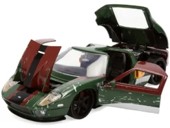 2005 Ford GT Green (Weathered) with Graphics and Boba Fett Figure