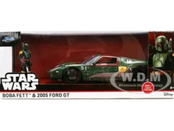 2005 Ford GT Green (Weathered) with Graphics and Boba Fett Figure