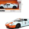 2005 Ford GT #6 "Gulf Oil" Light Blue with Orange Stripes "Hyper-Spec" Series 1/24 Diecast Model Car by Jada