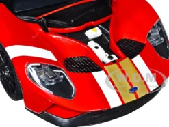 Ford GT Heritage Edition #16 Alan Mann Red Metallic with Gold Stripes 1/18 Model Car Autoart 72927