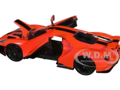 2017 Ford GT Light Red Metallic with Black Stripe Pink Slips Series 1/24 Diecast Model Car Jada 34657