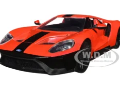 2017 Ford GT Light Red Metallic with Black Stripe Pink Slips Series 1/24 Diecast Model Car Jada 34657