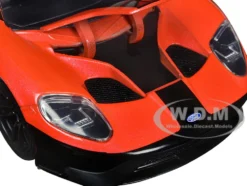 2017 Ford GT Light Red Metallic with Black Stripe Pink Slips Series 1/24 Diecast Model Car Jada 34657