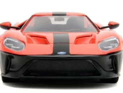 2017 Ford GT Light Red Metallic with Black Stripe Pink Slips Series 1/24 Diecast Model Car Jada 34657
