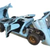 1966 Ford GT-40 MK 2 Blue Dirty Version #1 1/18 Diecast Car Model Shelby Collectibles 405