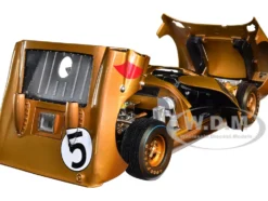 1966 Ford GT-40 MK II #5 Gold After Race Dirty Version 1/18 Diecast Model Car Shelby Collectibles SC430