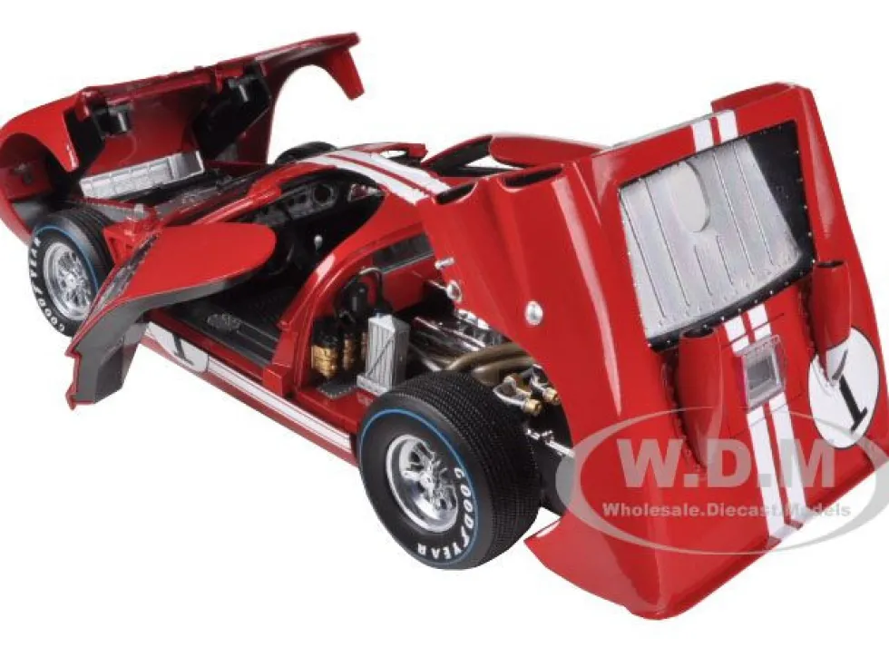1966 Ford GT-40 MK 2 Red #1 1/18 Diecast Model Car Shelby Collectibles 407