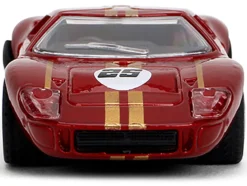 1965 Ford GT40 MK1 #25 Red Metallic with Gold Stripes "Collection" Series 1/64 Diecast Model Car by Majorette