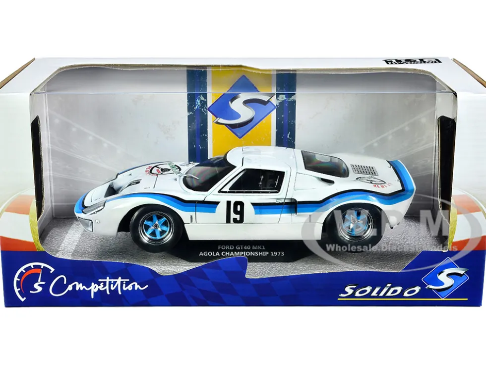 Ford GT40 MK 1 RHD Right Hand Drive #19 Emilio Marta Angola Championship 1973 Competition Series 1/18 Diecast Model Car Solido S1803006