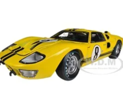 1966 Ford GT-40 MK 2 Yellow #8 1/18 Diecast Car Model Shelby Collectibles 417