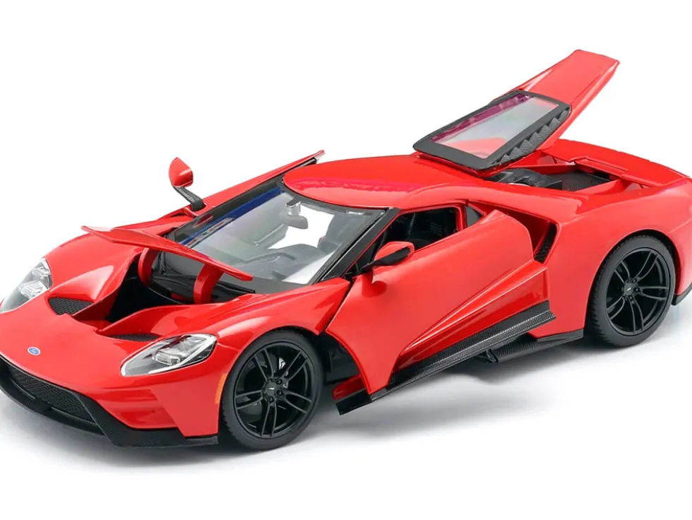 2017 Ford GT Red with Black Wheels Special Edition 1/18 Diecast Model Car Maisto 31384