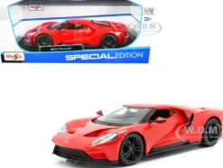 2017 Ford GT Red with Black Wheels Special Edition 1/18 Diecast Model Car Maisto 31384