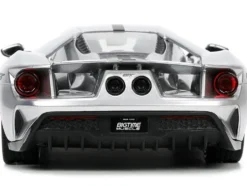 2017 Ford GT #17 Silver Metallic Black Stripes Ford Performance Bigtime Muscle Series 1/24 Diecast Model Car Jada 33857