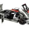 2005 Ford GT Silver Orange Stripe Bigtime Muscle 1/24 Diecast Model Car Jada 31324
