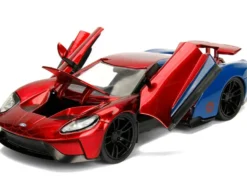2017 Ford GT Spider Man Diecast Figure Marvel Series 1/24 Diecast Model Car Jada 99725