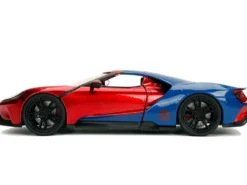 2017 Ford GT Spider Man Diecast Figure Marvel Series 1/24 Diecast Model Car Jada 99725