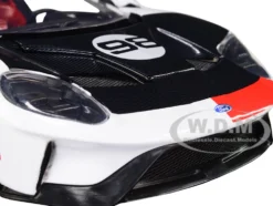 2021 Ford Gt #98 White Heritage Edition Bigtime Muscle Series 1/24 Diecast Model Car Jada 32700