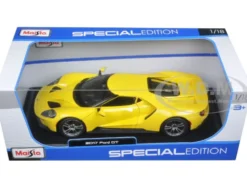 2017 Ford GT Yellow 1/18 Diecast Model Car Maisto 31384