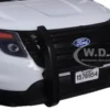 2015 Ford Interceptor Unmarked Police Car with Light Bar White 1/24 Diecast Model Car Motormax 76959
