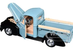 1942-47 Ford "Jailbar" Pickup Truck Blue and Black "Timeless Legends" Series 1/24 Diecast Model Car by Motormax