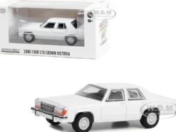 1980-1991 Ford LTD Crown Victoria Police White Hot Pursuit Hobby Exclusive Series 1/64 Diecast Model Car Greenlight 43007
