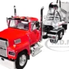 Ford LTL 9000 Day Cab with Heil Pneumatic Tank Trailer Heil Red 1/64 Diecast Model by DCP/First Gear