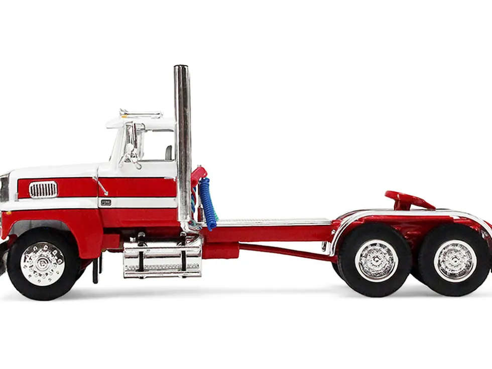 Ford LTL 9000 Trio Set (Two Day Cabs and One 60" Flat Top Sleeper) 1/64 Diecast Model by DCP/First Gear