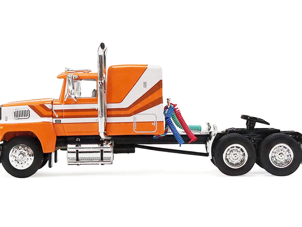 Ford LTL 9000 Trio Set (Two Day Cabs and One 60" Flat Top Sleeper) 1/64 Diecast Model by DCP/First Gear