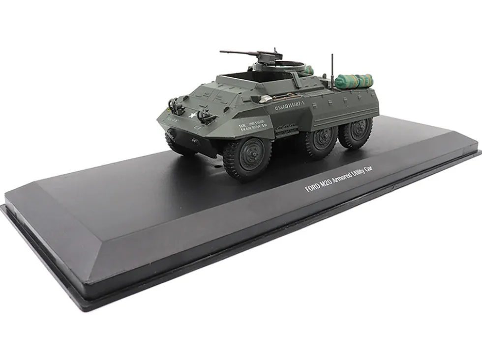 Ford M20 Armored Utility Car Olive Drab United States Army 1/43 Diecast Model Militaria Die Cast 23203-43