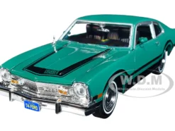 1974 Ford Maverick Grabber Green Black Stripes Forgotten Classics Series 1/24 Diecast Model Car Motormax 73332grn